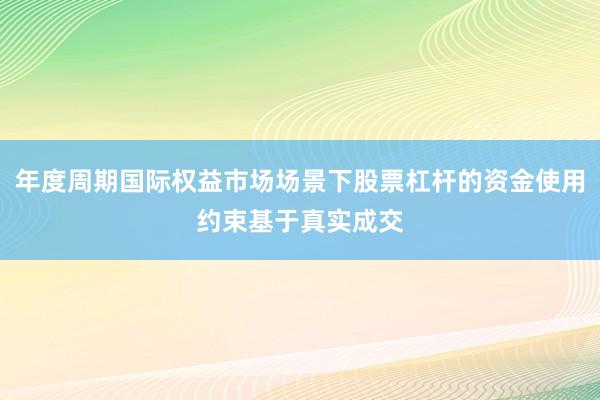 年度周期国际权益市场场景下股票杠杆的资金使用约束基于真实成交