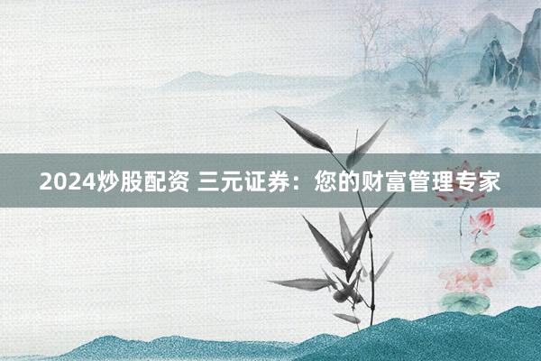 2024炒股配资 三元证券：您的财富管理专家